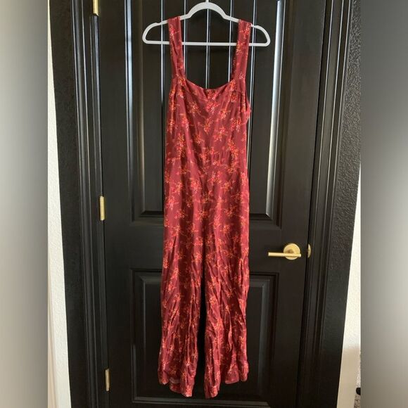 Madewell Apron Bow-Back Cropped Jumpsuit in Windowbox Floral | Size 10 - Picture 4 of 10